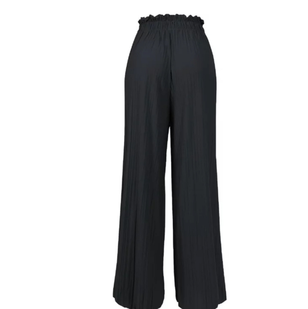 Made by Olivia Women's Wide Leg Chiffon Loose Pleated Palazzo Pants